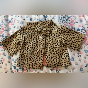 MIA JOY by JOYFOLIE  Cheetah Animal Print Faux Fur Swing Jacket